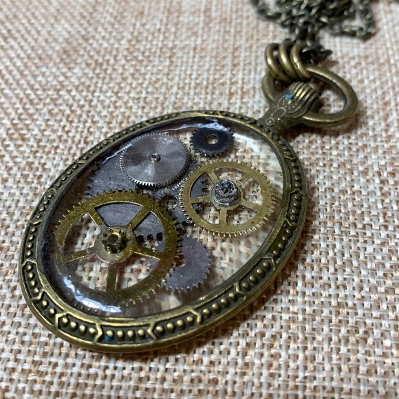 Steampunk Gears 30” necklace One of a kind